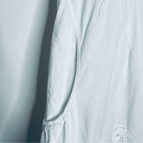 Toque de algodon White embroidered lace sleeveless dress Made in Peru Size 24 - Picture 5 of 15